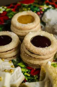 Jelly Centers Christmas cookies made with Ultimate Butter cookie dough