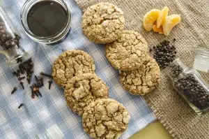 Orange-spice Molasses Cookies top vew