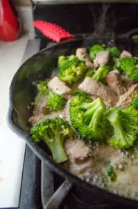 sizzling broccoli pork stir fry