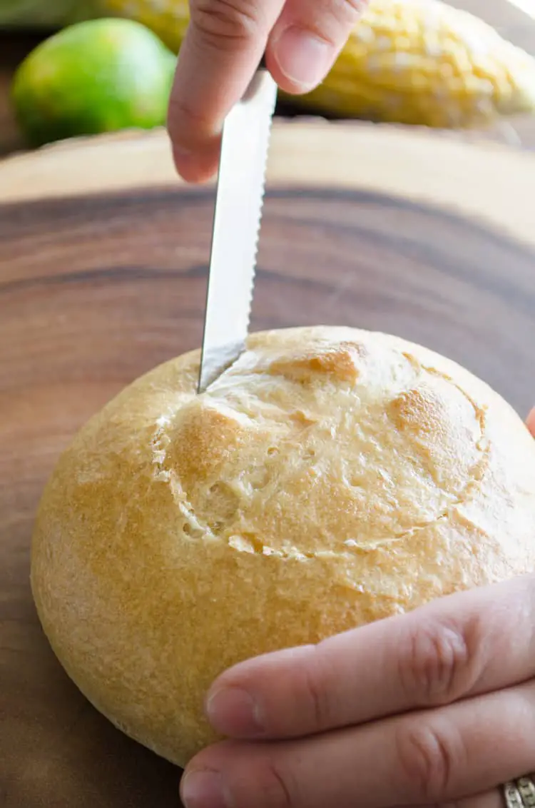 Cutting The Bread Bowl