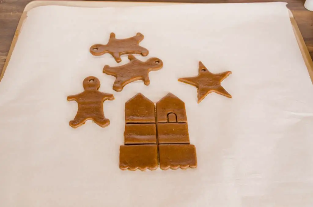 Easy Gingerbread Cookies dough cut-outs are ready to be baked- The Goldilocks Kitchen