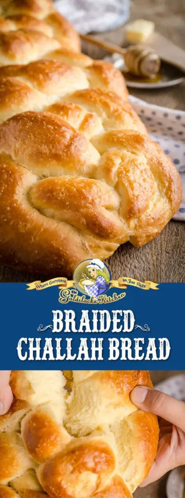 Braided Challah Bread is a rich and fluffy bread that is both delicious and beautiful. This streamlined recipe will get your fresh Challah loaf on the table in 1 and 1/2 hours from start to finish. Both 'stand mixer' and 'by hand' directions included!