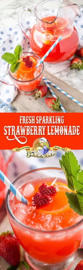 When you have a glass of fresh sparkling strawberry lemonade in your hand, all's right with the world. Made with fresh strawberries, lemons and your choice of sweetener. Ready in just 10 minutes.