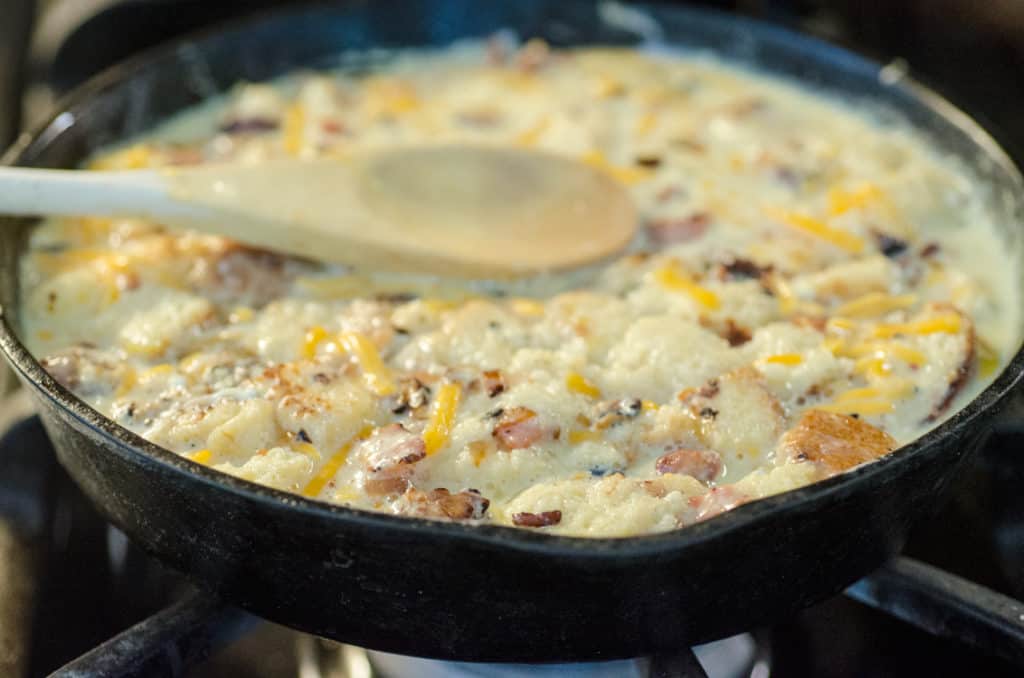 Skillet Strata with Bacon - Kitchen Divas