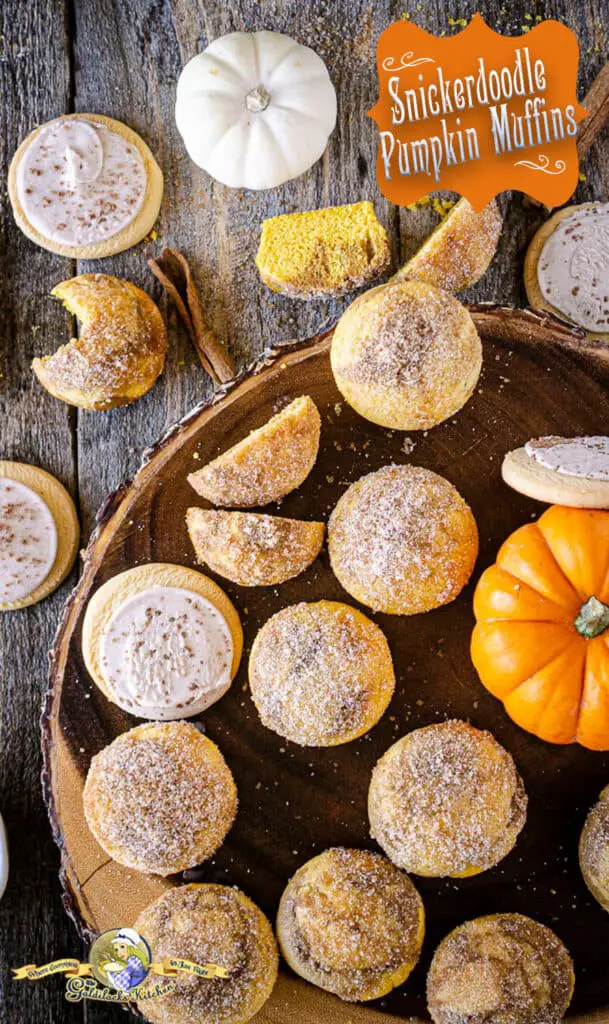Searching for amazing pumpkin spice recipe ideas? I love this Snickerdoodle Pumpkin Muffin mashup recipe from The Goldilocks Kitchen! Each pumpkin muffin has a snickerdoodle swirl inside and sparkly cinnamon sugar coating on top. A recipe to celebrate pumpkin baking time.