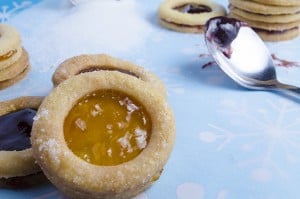 Jelly Centers Christmas cookies made with Ultimate Butter cookie dough