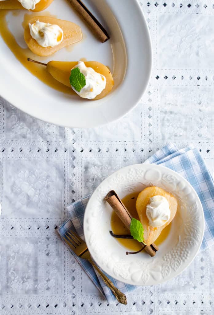 Vanilla Cinnamon Poached Pears – The Goldilocks Kitchen