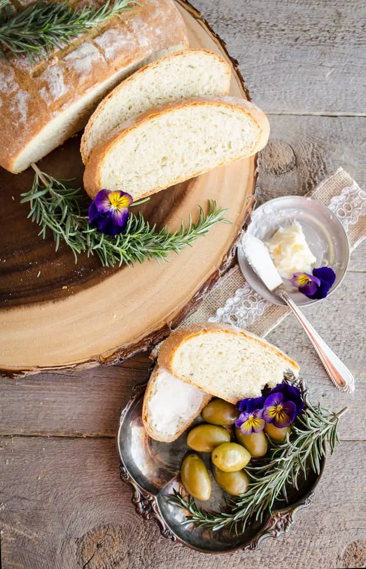 Rustic Rosemary Olive Bread