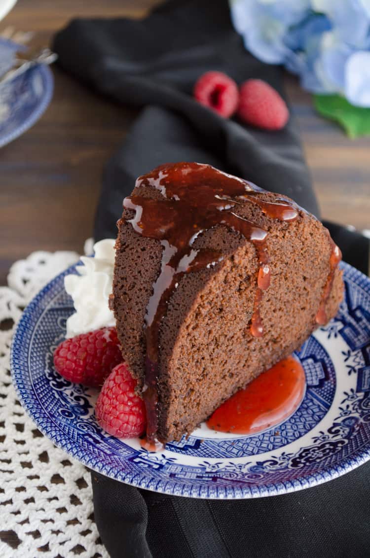 Chocolate Raspberry Bundt Cake