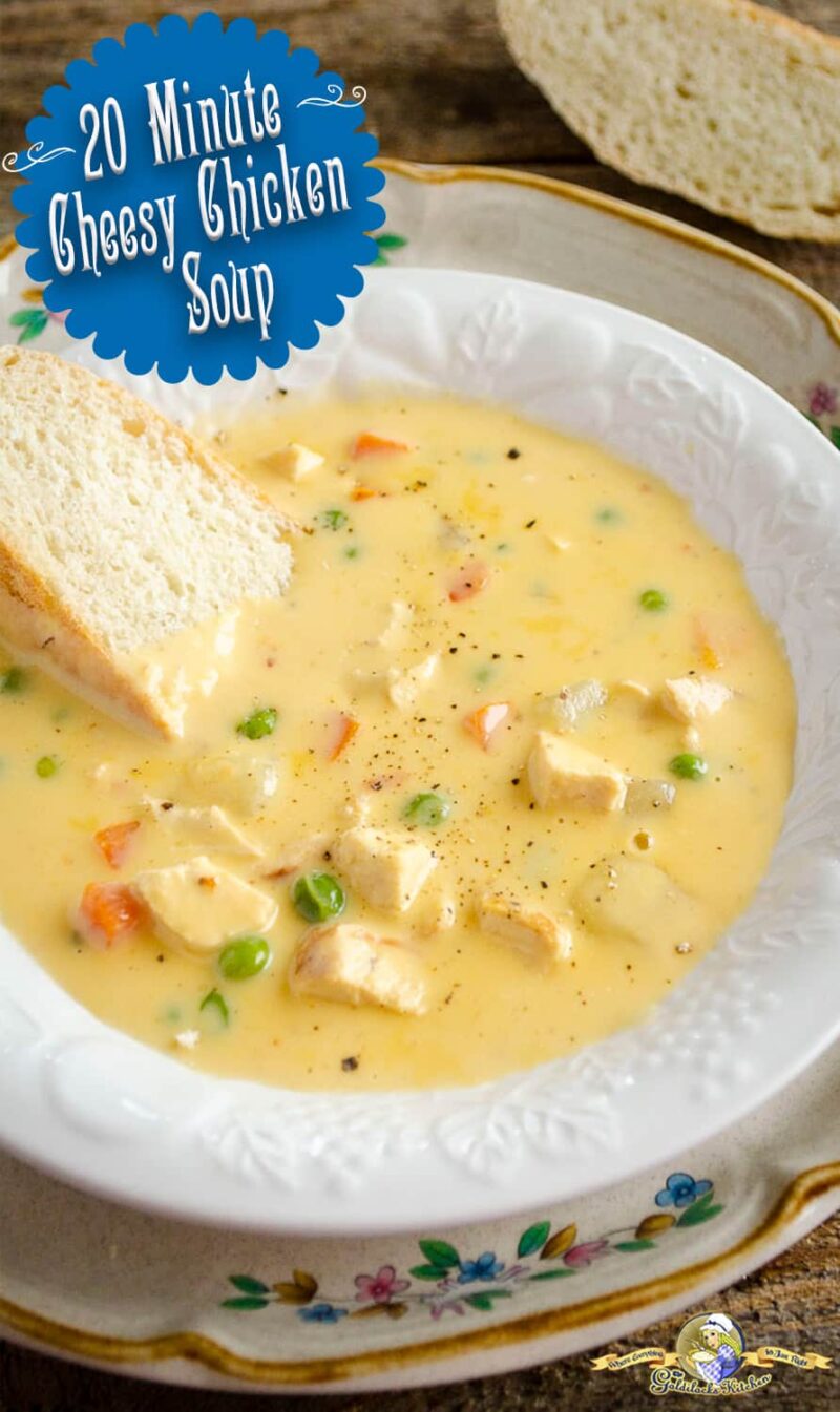 20 Minute Cheesy Chicken Soup The Goldilocks Kitchen   Cheesy Chicken SoupPIN 800x1345 