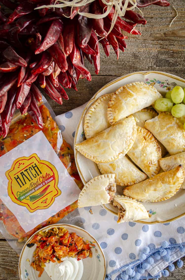 The best Baked Empanadas with Hatch Chile Beef Filling